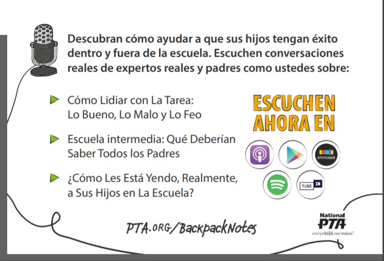 Notes from backpack spanish